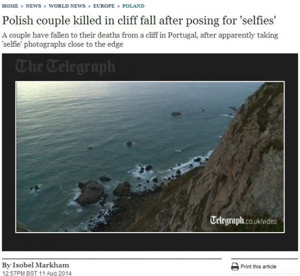 観光客の夫婦が転落したロカ岬。（画像はtelegraph.co.ukのスクリーンショット）