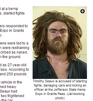オレゴン州大麻フェスで全裸の巨漢が大暴れ（画像はkptv.comのスクリーンショット）