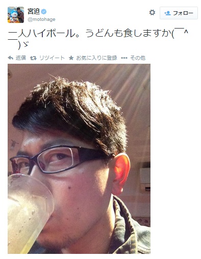 圧倒的な歌唱力を披露した宮迫博之（44）（画像はtwitter.com/motohageより）