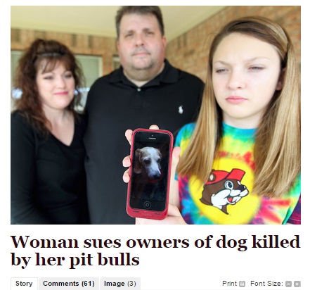 4頭のピットブルがビーグル犬を死なせ、被害者側が訴えられる（画像はgalvestondailynews.comのスクリーンショット）