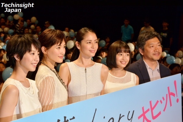 本日公開、映画『海街diary』　夏帆、綾瀬はるか、長澤まさみ、広瀬すず、是枝裕和監督