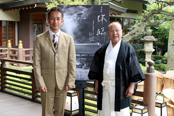 宮本亜門、上賀茂神社・田中安比呂宮司　第四十二回式年遷宮奉納劇『降臨』制作発表会見にて