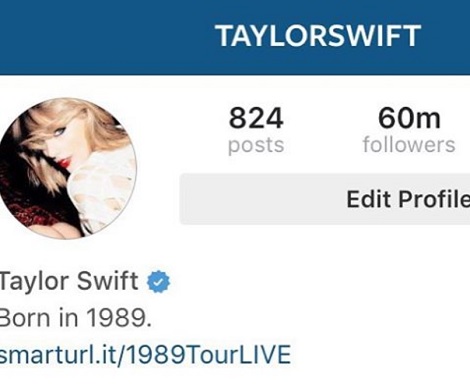 テイラーのフォロワー数がスゴイ！（画像はinstagram.com/taylorswiftより）