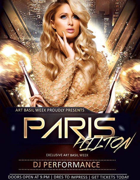 せっかくのポスターが…！（出典：https://www.instagram.com/parishilton）