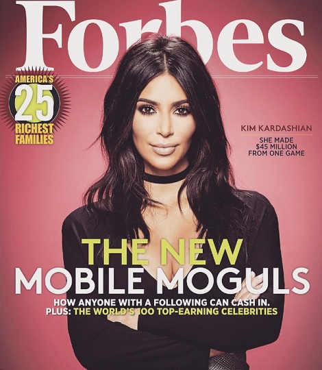 キムが経済誌表紙に！（出典：https://www.instagram.com/kimkardashian）