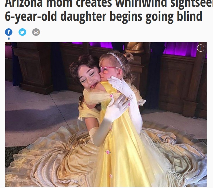 失明の危機にある娘に母がバケット・リストを作成（出典：http://www.nydailynews.com）