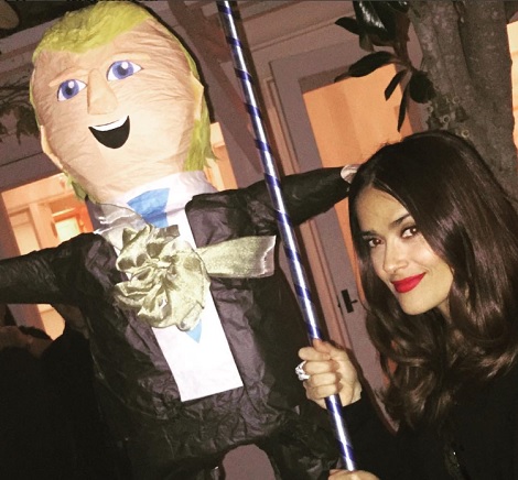 「トランプ氏は歴史の勉強を！」（出典：https://www.instagram.com/salmahayek）