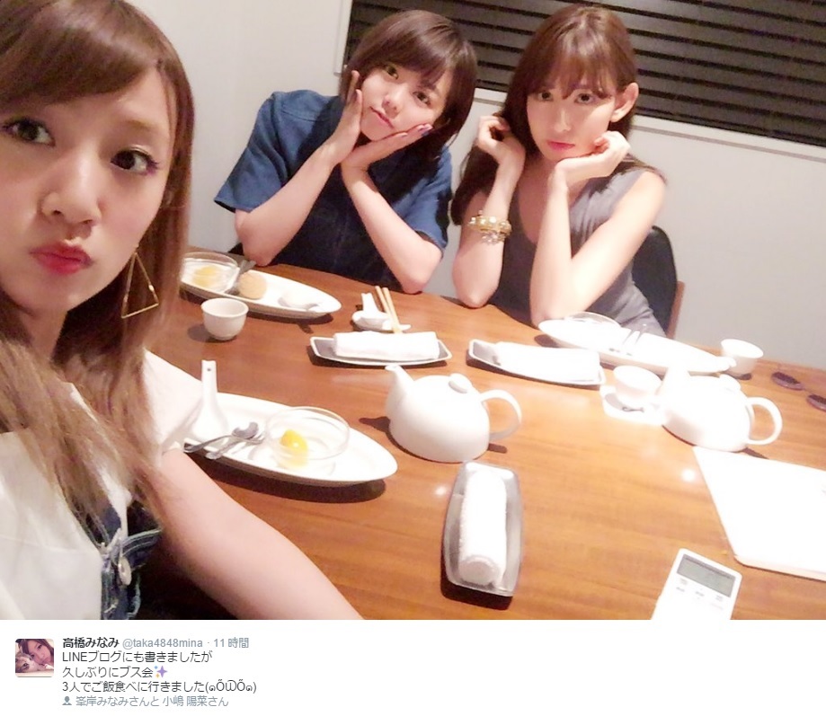 ノースリーブスによる“ブス会”（出典：https://twitter.com/taka4848mina）