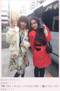 平野ノラと2ショットも（出典：http://ameblo.jp/nakagawa-shoko）