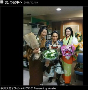 峯村リエ、中川大志、竹内結子（出典：http://ameblo.jp/nakagawa-sd）