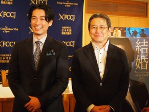 外国特派員協会の記者会見にて　ディーン・フジオカと西谷真一監督