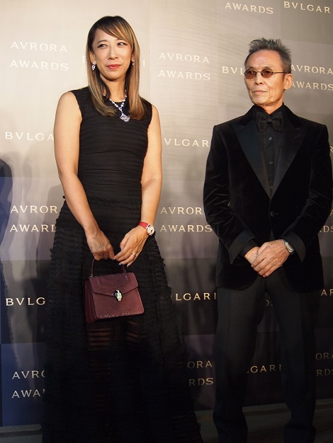 蜷川実花氏と推薦者・操上和美氏　「BVLGARI AVRORA AWARDS 2017」ゴールデンカーペットセレモニーにて