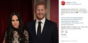 ニューヨークのマダムタッソーにもメーガンさん＆ヘンリー王子の蝋人形が登場（画像は『Madame Tussauds New York　2018年5月9日付Instagram「Royalty Awaits YOU!」』のスクリーンショット）