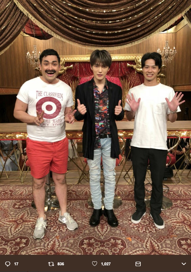 デニスとジェジュン（画像は『【公式】ネタパレ　2018年8月10日付Twitter「＃ネタパレ は今夜23:40から!!　ゲストは… ＃ジェジュン」』のスクリーンショット）