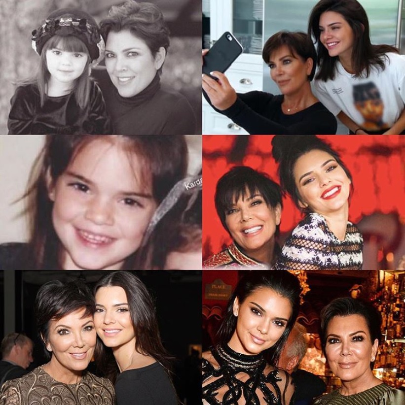 母クリス・ジェンナーが公開したケンダルのコラージュ写真（画像は『Kris Jenner　2018年11月3日付Instagram「Happy Birthday to my beautiful Angel girl ＠kendalljenner!!!!」』のスクリーンショット）