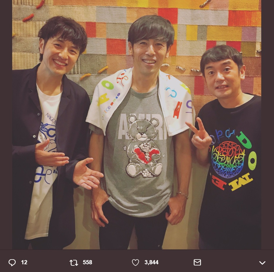 ゆずと寺岡呼人（画像は『寺岡呼人　2019年5月31日付Twitter「ゆずのドームに行ってきました。」』のスクリーンショット）