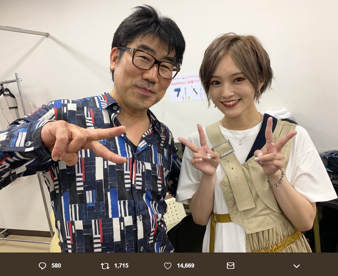 山本彩のソロ初シングル『イチリンソウ』をプロデュースした亀田誠治（画像は『山本彩　2019年6月1日付Twitter「今日は「＃日比谷音楽祭」に参加させて頂きました。」』のスクリーンショット）