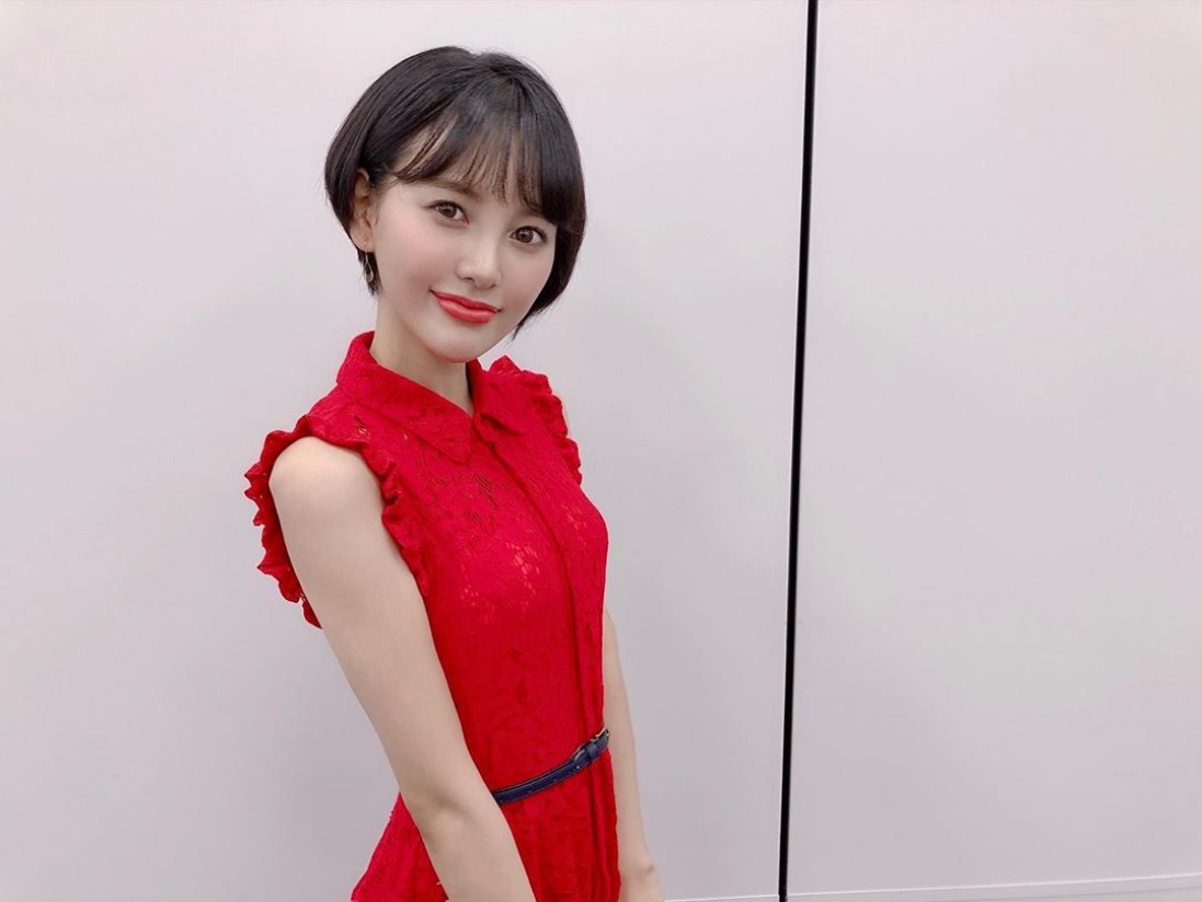 兒玉遥、舞台『私に会いに来て』制作発表会見の衣装（画像は『兒玉遥　2019年6月10日付Instagram「本日からInstagramとツイッターなどのsnsを再開して皆さんから温かい言葉に言い表せない程の幸せを感じています。」』のスクリーンショット）