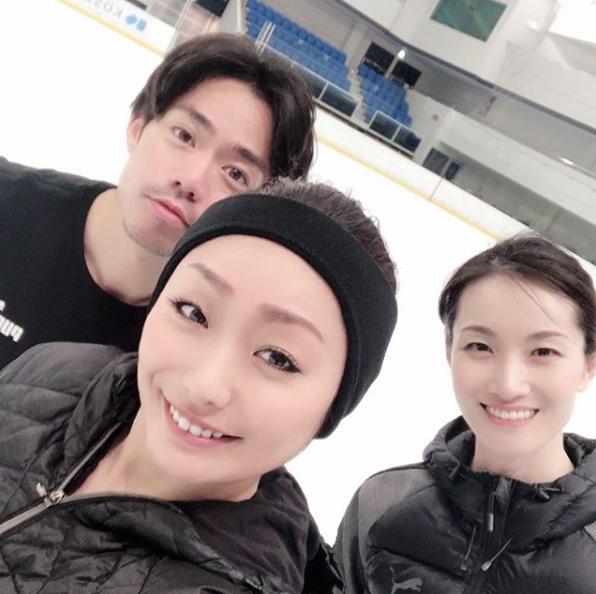 スケートリンクでの高橋大輔、安藤美姫、荒川静香（画像は『DaisukeTakahashi　2019年6月23日付Instagram「久々にただの練習で!!」』のスクリーンショット）