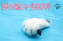 ネコの手風USBメモリー｢にぎにぎ(2G2G)USBメモリー｣&｢USBメモリー握ってみたにゃー｣アクテプライズ