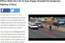 【海外発！Breaking News】命がけで小犬の命を救ったペルーの警察官。