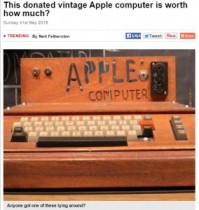 【海外発！Breaking News】リサイクルショップ仰天。持ち込まれた古いApple製パソコンに2500万円の価値！（米）