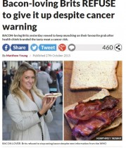 【海外発！Breaking News】「加工肉、赤身の肉でがん増加」とWHO警鐘も、英国人はどこ吹く風。