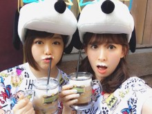 【エンタがビタミン♪】小嶋陽菜、峯岸みなみとUSJ満喫　泡ヒゲ姿が「可愛すぎ」