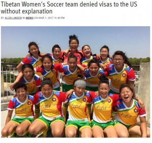 【海外発！Breaking News】サッカー・チベット女子代表に渡米のビザ下りず　『ダラスカップ』出場の夢消える