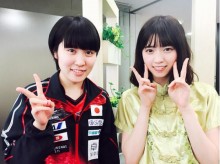 【エンタがビタミン♪】乃木坂の推しメン西野七瀬とピースサイン　平野美宇が夢の2ショットに感激