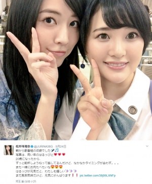 【エンタがビタミン♪】SKE48松井珠理奈とHKT48兒玉遥、実は同い年　“20歳の乾杯”まだ実現せず