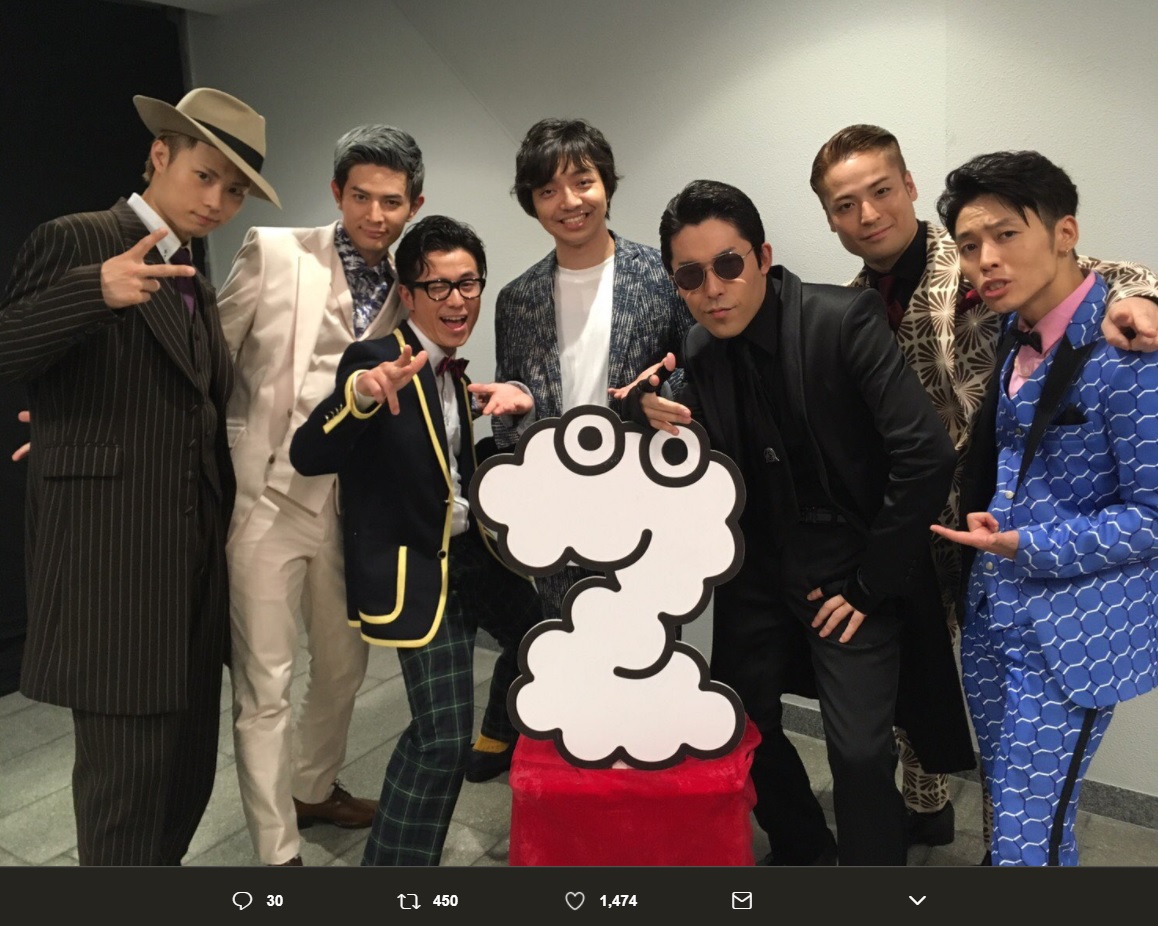 『ZIP！』に出演したRADIO FISHと三浦大知（画像は『藤森慎吾（オリラジ）　2017年7月17日付Twitter「三浦大知くんと素敵なコラボが出来ました！」』のスクリーンショット）