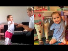 【海外発！Breaking News】1歳で両手足を失った女児、義足をつけて再び歩き出す（英）＜動画あり＞