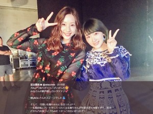 【エンタがビタミン♪】足立梨花、生駒里奈と“ガルアワ”で2ショット「かっこかわいかったぞ！」