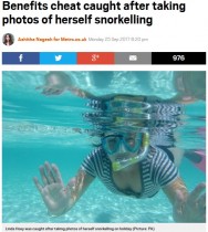 【海外発！Breaking News】障がい者手当を15年も騙し取っていた女、密告とホリデー先の写真でバレて御用（英）