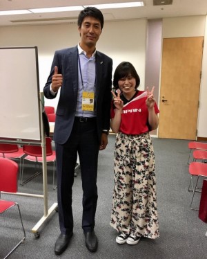 【エンタがビタミン♪】尼神インター誠子、憧れの元全日本バレー山本隆弘氏と2ショット