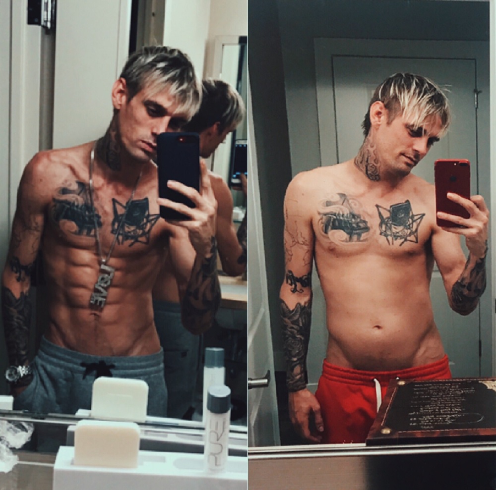 あっという間に増量！（画像は『Aaron Carter　2017年10月7日付Twitter「From 115 to 145 in just three weeks needed some time to heal. This is a direct result got my weight back up」』のスクリーンショット）