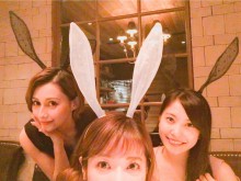 【エンタがビタミン♪】舟山久美子＆ダレノガレ明美＆佐野ひなこ　“うさ耳”女子会ショットが可愛すぎ！