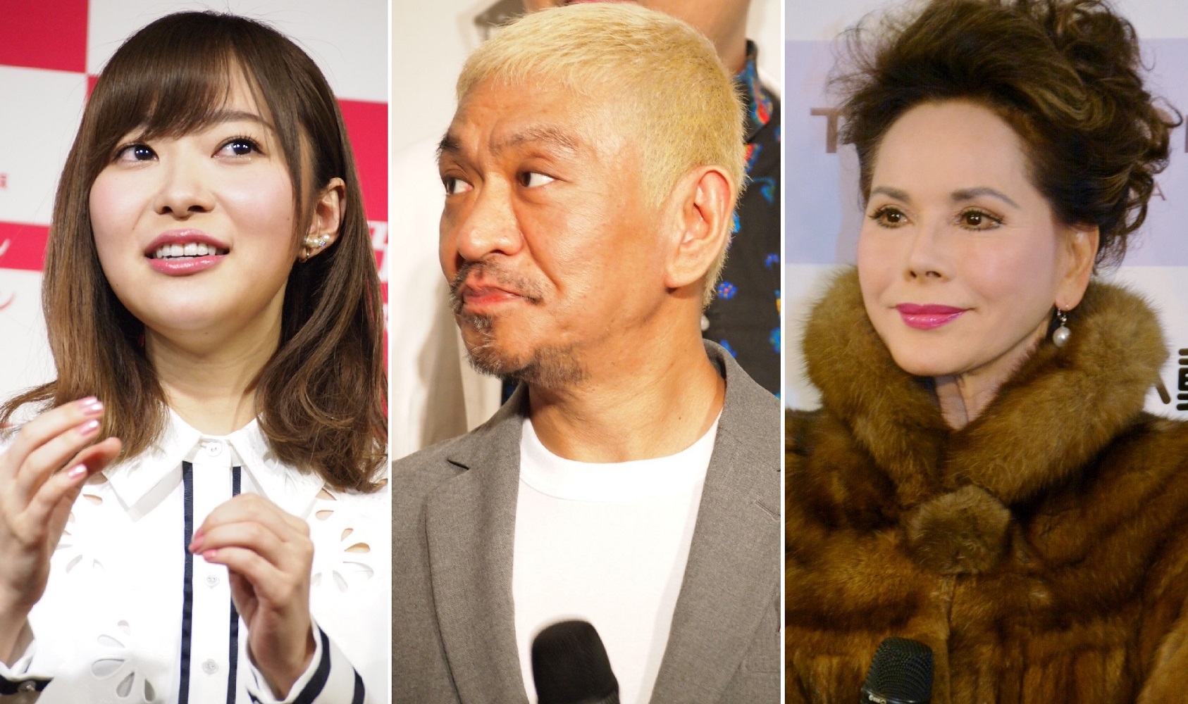 指原莉乃、松本人志、デヴィ夫人それぞれの順位は？