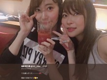 【エンタがビタミン♪】指原莉乃＆宮脇咲良　グラスを傾ける姿にファン「どっちが勝った？」