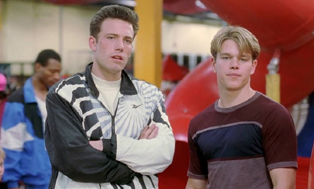 脚本はベンとマットが書いたはずだが…（画像は『Good Will Hunting　2014年8月1日付Facebook「Ben Affleck and Matt Damon had a busy week!」』のスクリーンショット）