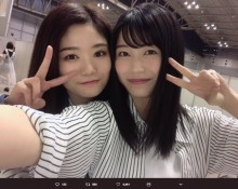 【エンタがビタミン♪】AKB48横山由依、中野郁海と2ショット　写メ会の対応に「楽しかったよ～」