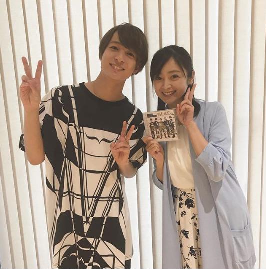 和田颯（Da-iCE）と安達祐実（画像は『安達祐実　2018年6月10日付Instagram「＃ドラマ『＃婚外恋愛に似たもの』」』のスクリーンショット）