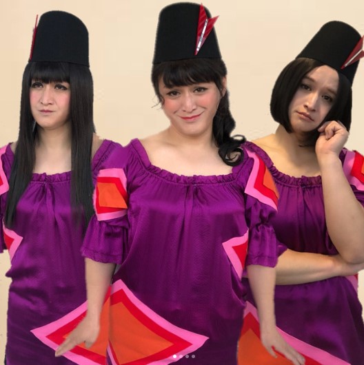 “Perfume”に挑戦した福島善成（画像は『ガリットチュウ福島　2018年7月20日付Instagram「画像は『perfume』のモノマネです。」』のスクリーンショット）