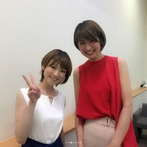 【エンタがビタミン♪】吉澤ひとみに「小柄に見えて可愛い」の声　元バレーボール選手・木村沙織さんとの2ショットで