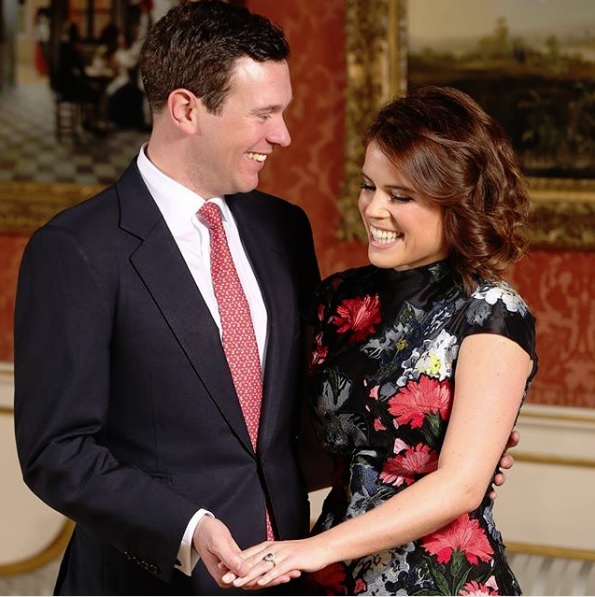 10月に結婚式を挙げる2人（画像は『Princess Eugenie　2018年3月10日付Instagram「Think Jack said something funny!」』のスクリーンショット）