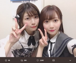 【エンタがビタミン♪】イコラブ・大谷映美里＆ラブコッチ・石川夏海　2ショットが「似てる！」と評判