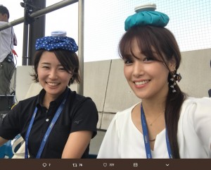 【エンタがビタミン♪】河童？　テレ東・鷲見玲奈アナ＆元日本代表・山根佐由里さんの猛暑対策が可愛すぎる