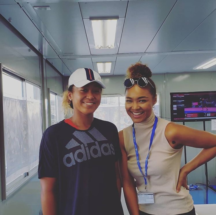 大坂なおみ選手とクリスタル・ケイ（画像は『Crystal Kay　2018年9月20日付Instagram「Yay to your victory today ＠naomiosakatennis」』のスクリーンショット）