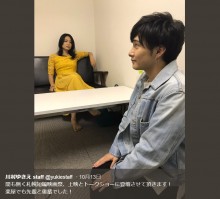 【エンタがビタミン♪】川村ゆきえ×三浦拓也　楽屋での姿に「どこの姉御ですか」「こんな美人の先輩に詰められたい…」